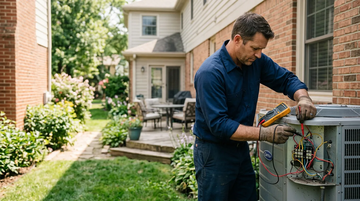 HVAC technician working near Weaverville, CA